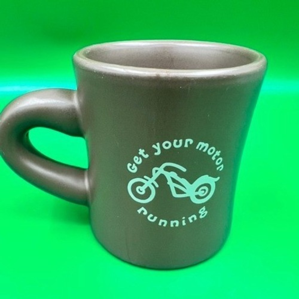 Life is Good Coffee Mug Unisex OS Brown Get Your Motor Running Biker Stoneware